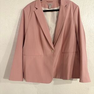 H&M Rose Pink Single-Button Blazer